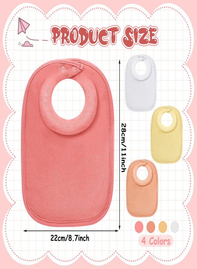 Twistover 4 Pcs Baby Feeding Bibs for Drooling and Teething Comfi Neck Baby Bib with Padded Collar Absorbent(Girl Color) - Image 4